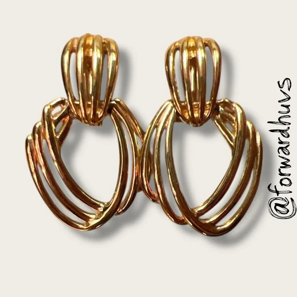 Gold-Tone Clip-On Earrings – Elegant and Classic